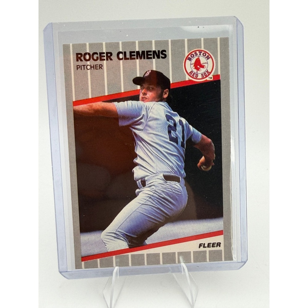 1989 Fleer Roger Clemens Boston Red Sox Baseball Card 85 NM Pitcher